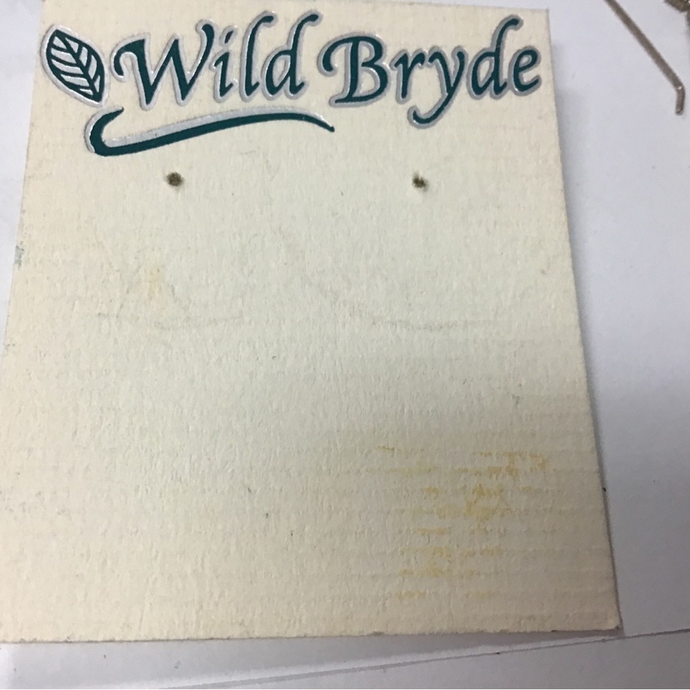 NWT Wild Bryde monkey ball French wire pierced earrings rhodium plated - Picture 3 of 3